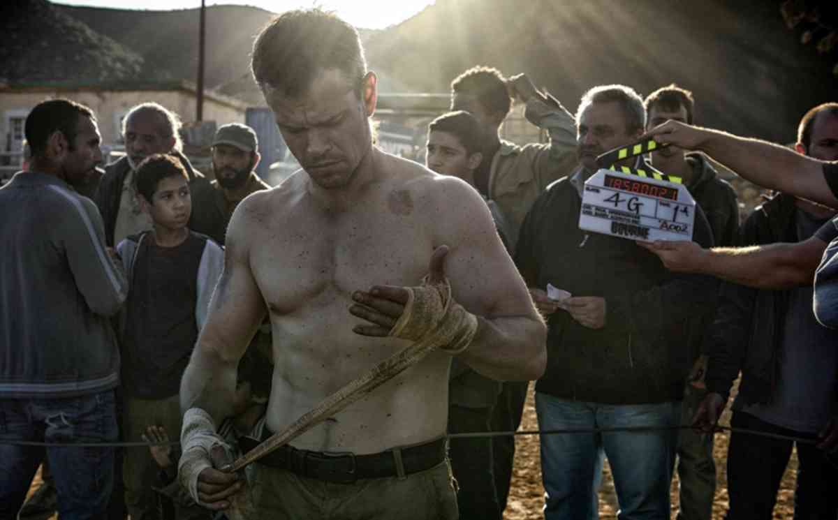 Matt Damon am Set von „Jason Bourne“