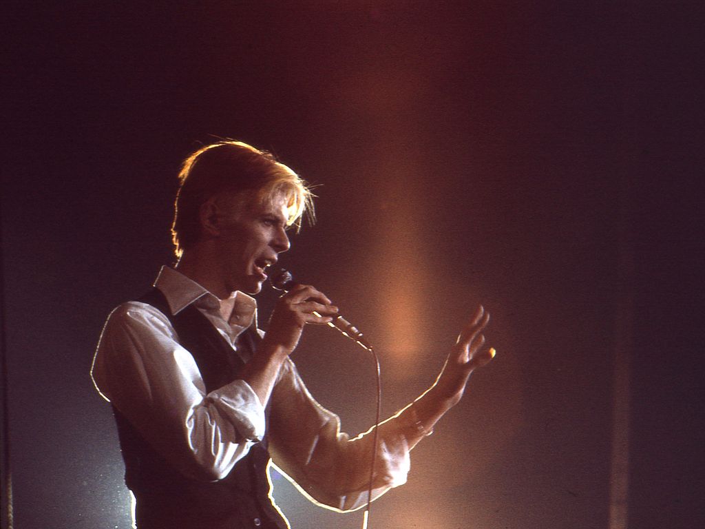 David Bowie bei einem Konzert in Nashville/ Tennessee im März 1976
