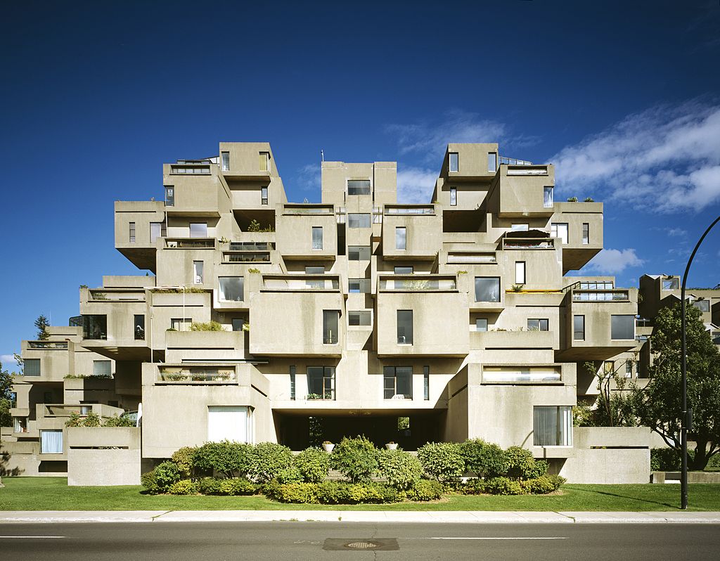 Habitat '67, 2600, Pierre Dupuy Avenue, Montreal, 1967. Facade, Architects: Moshe Safdie. (Photo by Arcaid/UIG via Getty Images)