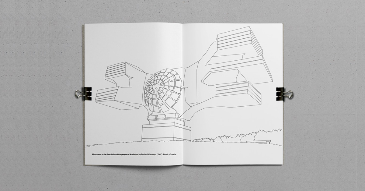 Runterkommen mit brutalistischer Architektur – das Malbuch von Marc Thomasset.