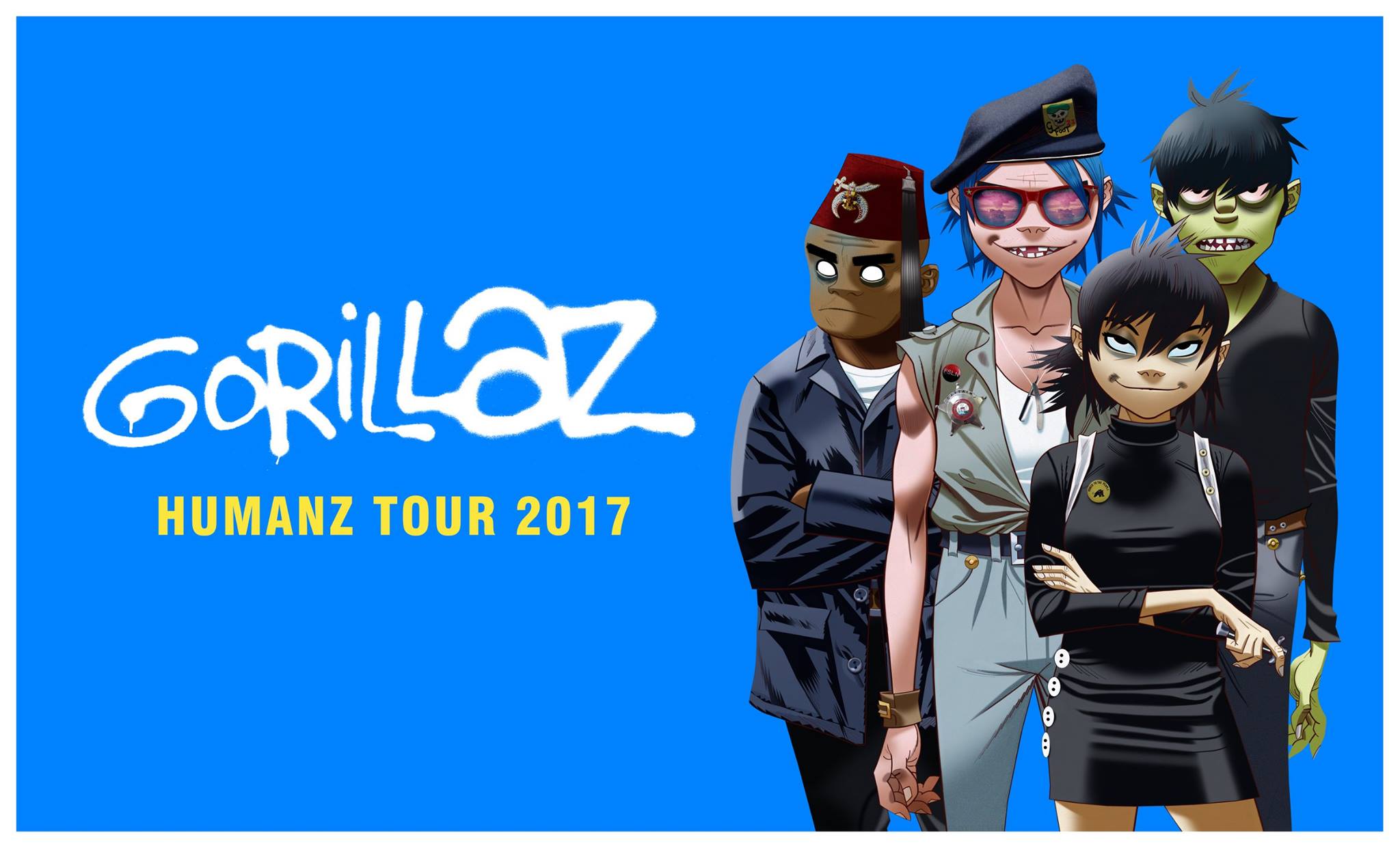 Gorillaz kündigen HUMANZ-Tour 2017 an