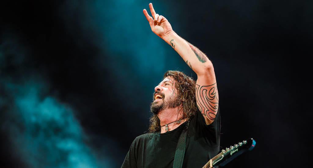 Dave Grohl mit den Foo Fighters, hier live am 27. Februar 2018 in Sao Paolo
