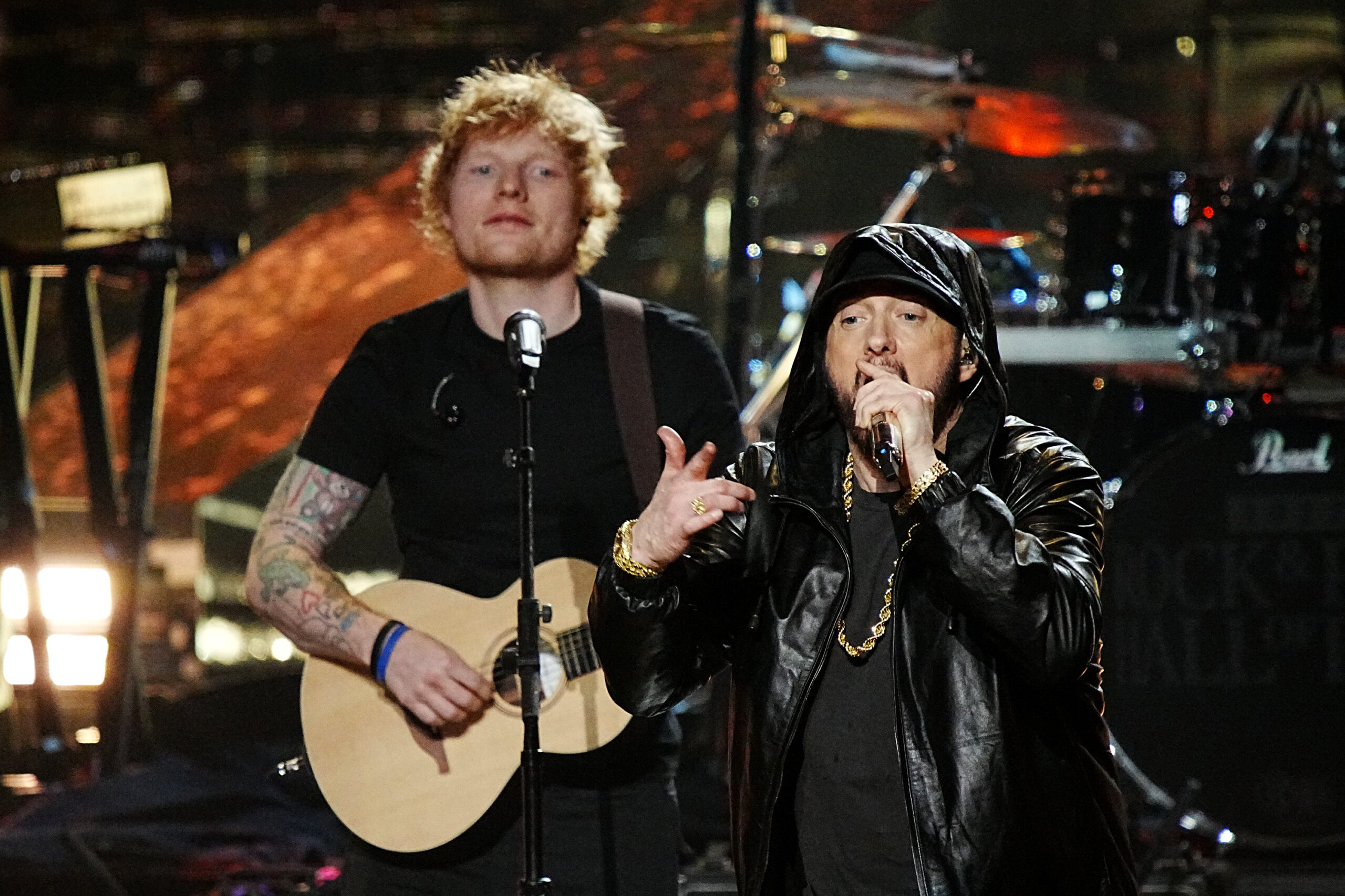 Ed Sheeran und Eminem live