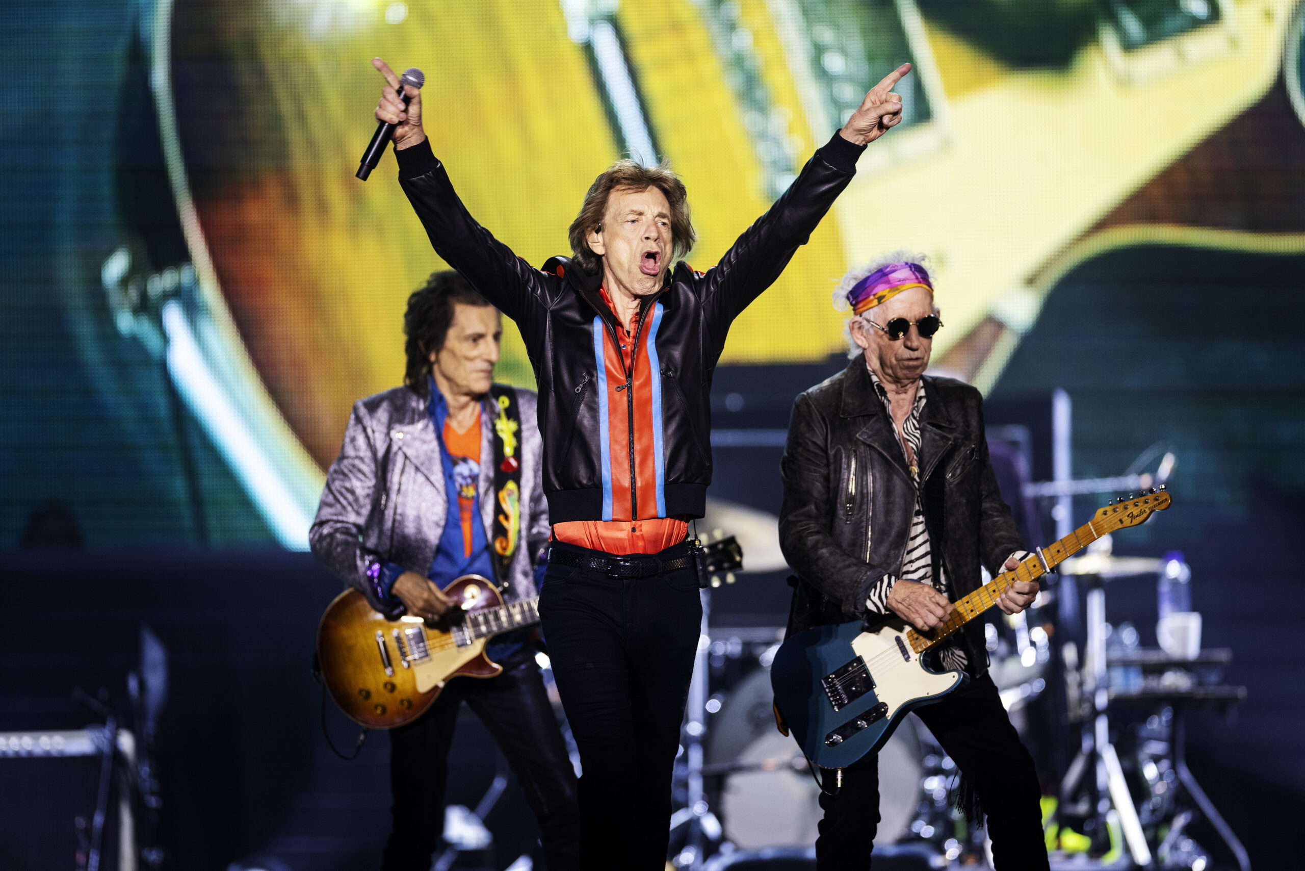 Mick Jagger, Ron Wood und Keith Richards von den Rolling Stones
