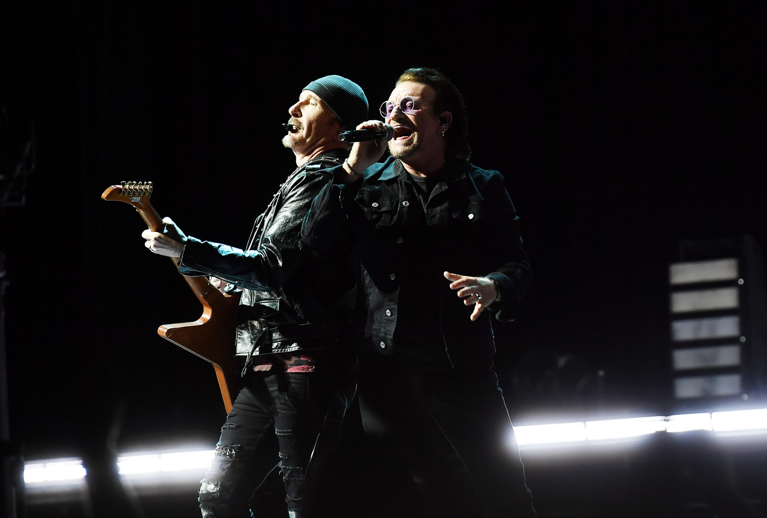 Bono und The Edge im Oktober 2018 bei einem Konzert in Belfast