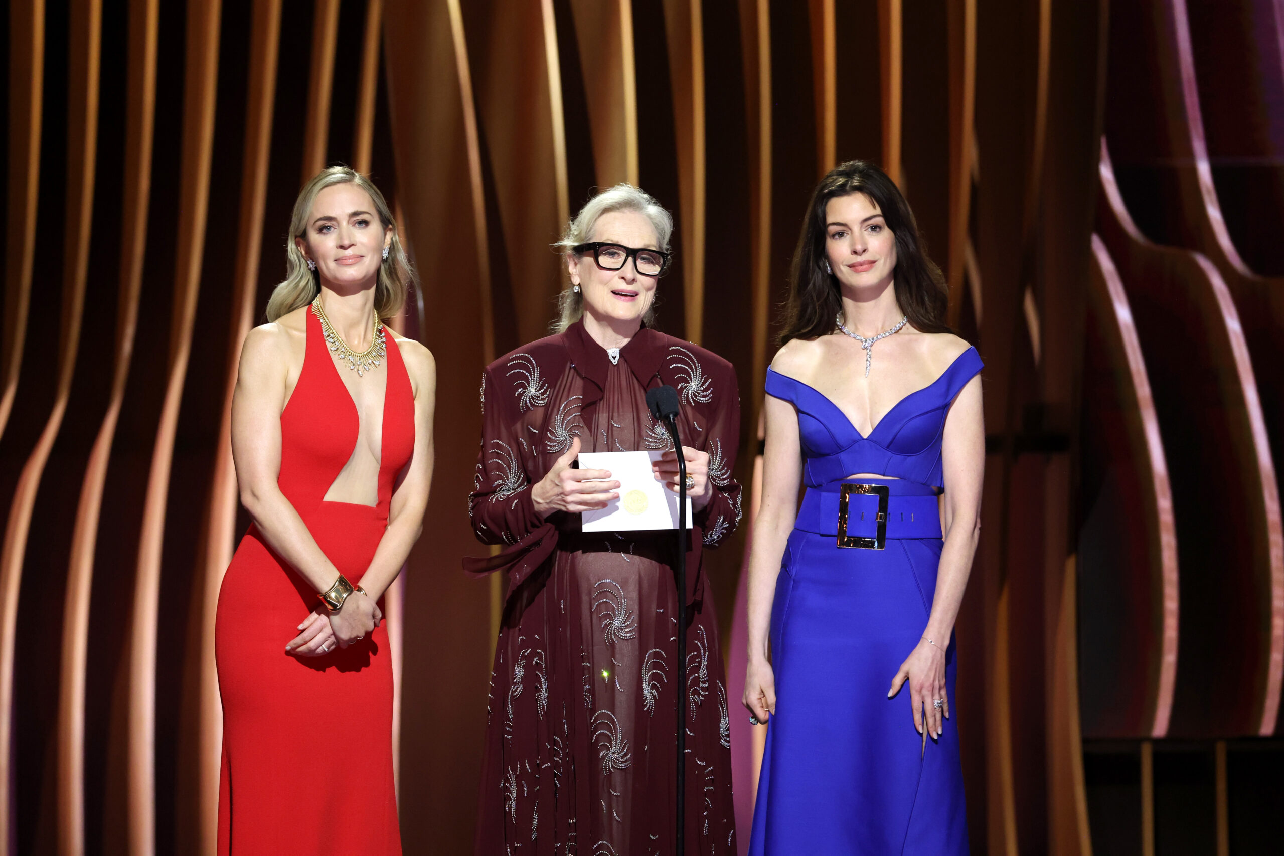 Erinnerung an "Der Teufel trägt Prada": Emily Blunt, Meryl Streep und Anne Hathaway bei den SAG Awards 2024