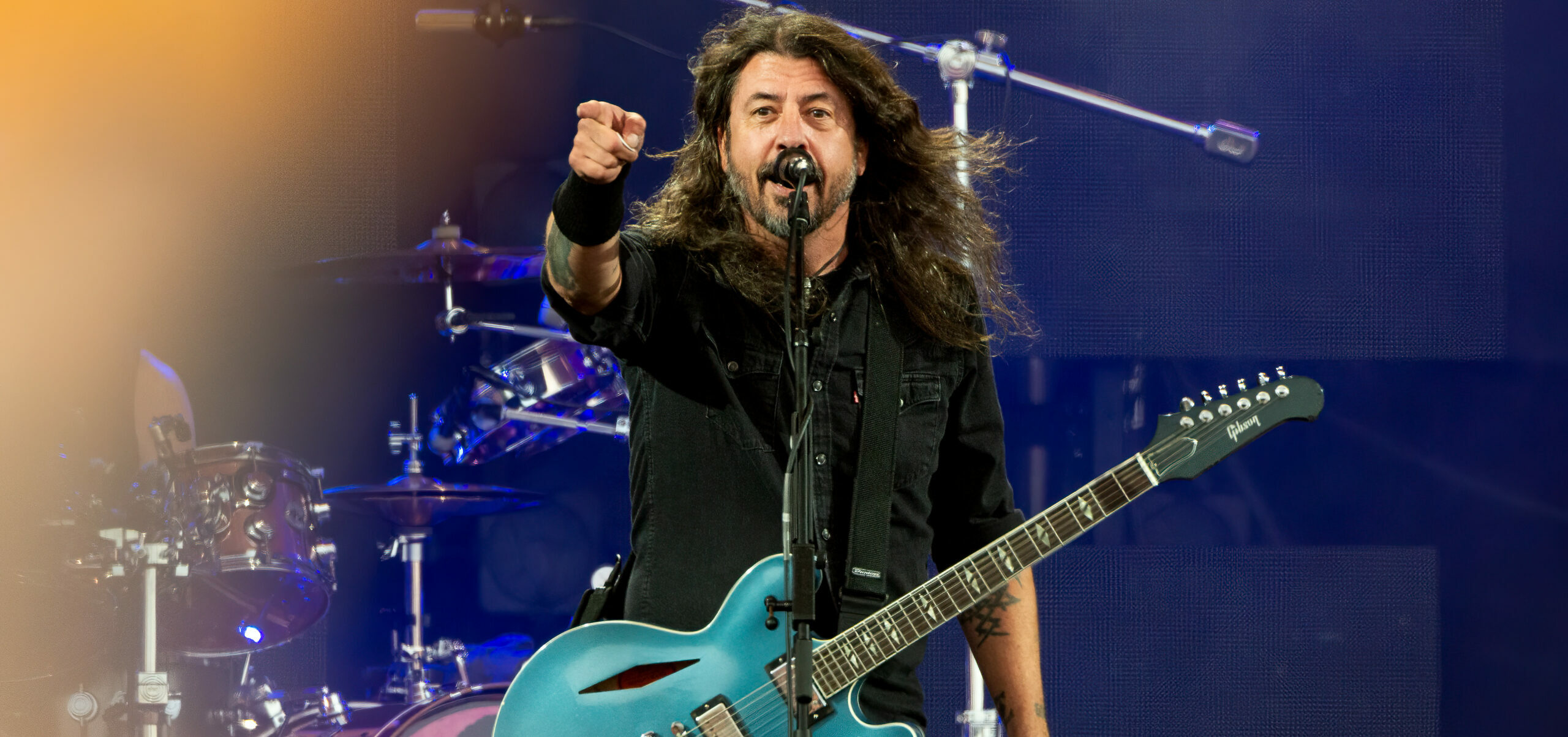 Dave Grohl von den Foo Fighters beim Roskilde Festival in Dänemark 2024