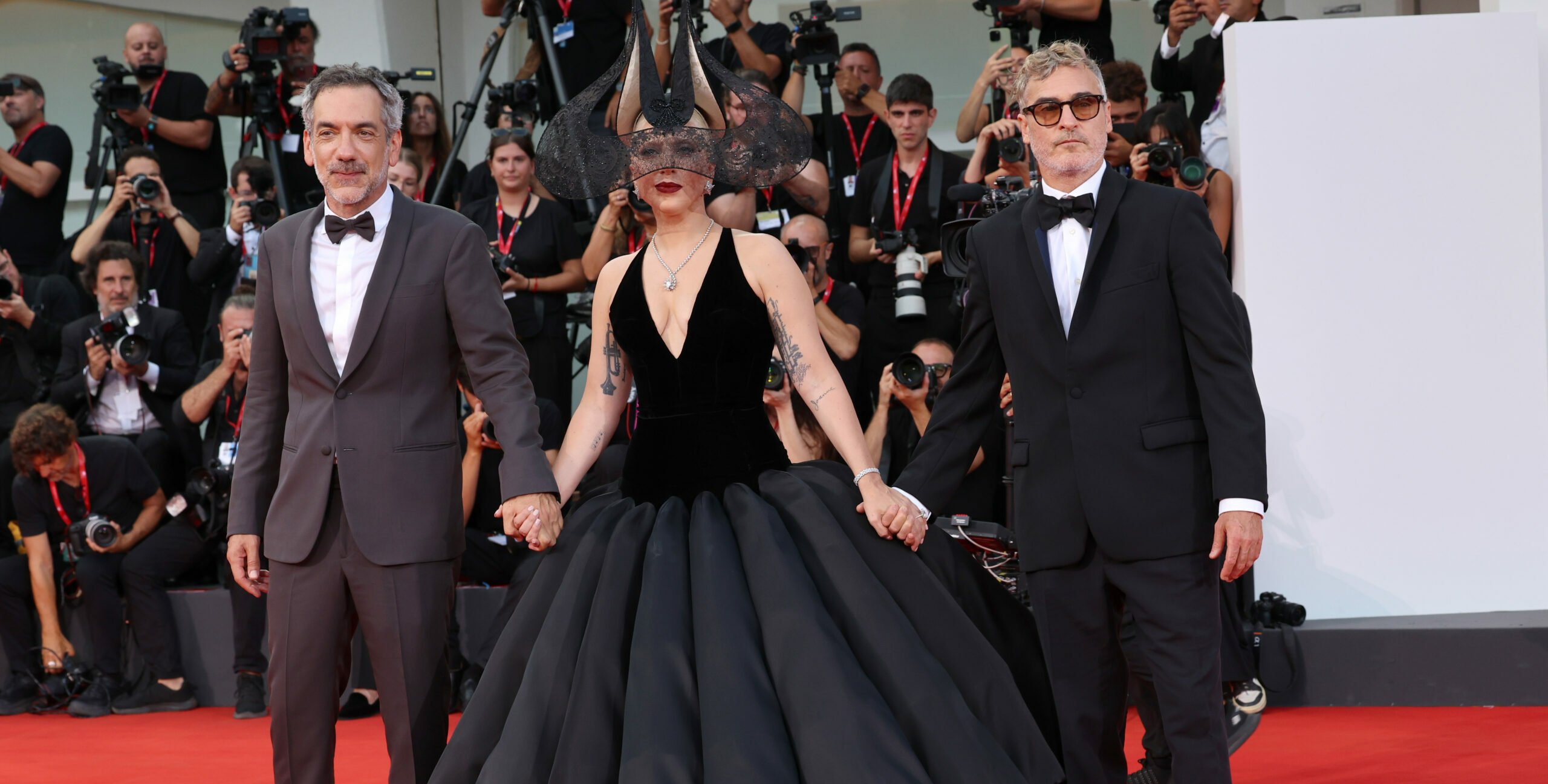 Todd Phillips, Lady Gaga und Joaquin Phoenix während der 81. Internationalen Filmfestspiele von Venedig