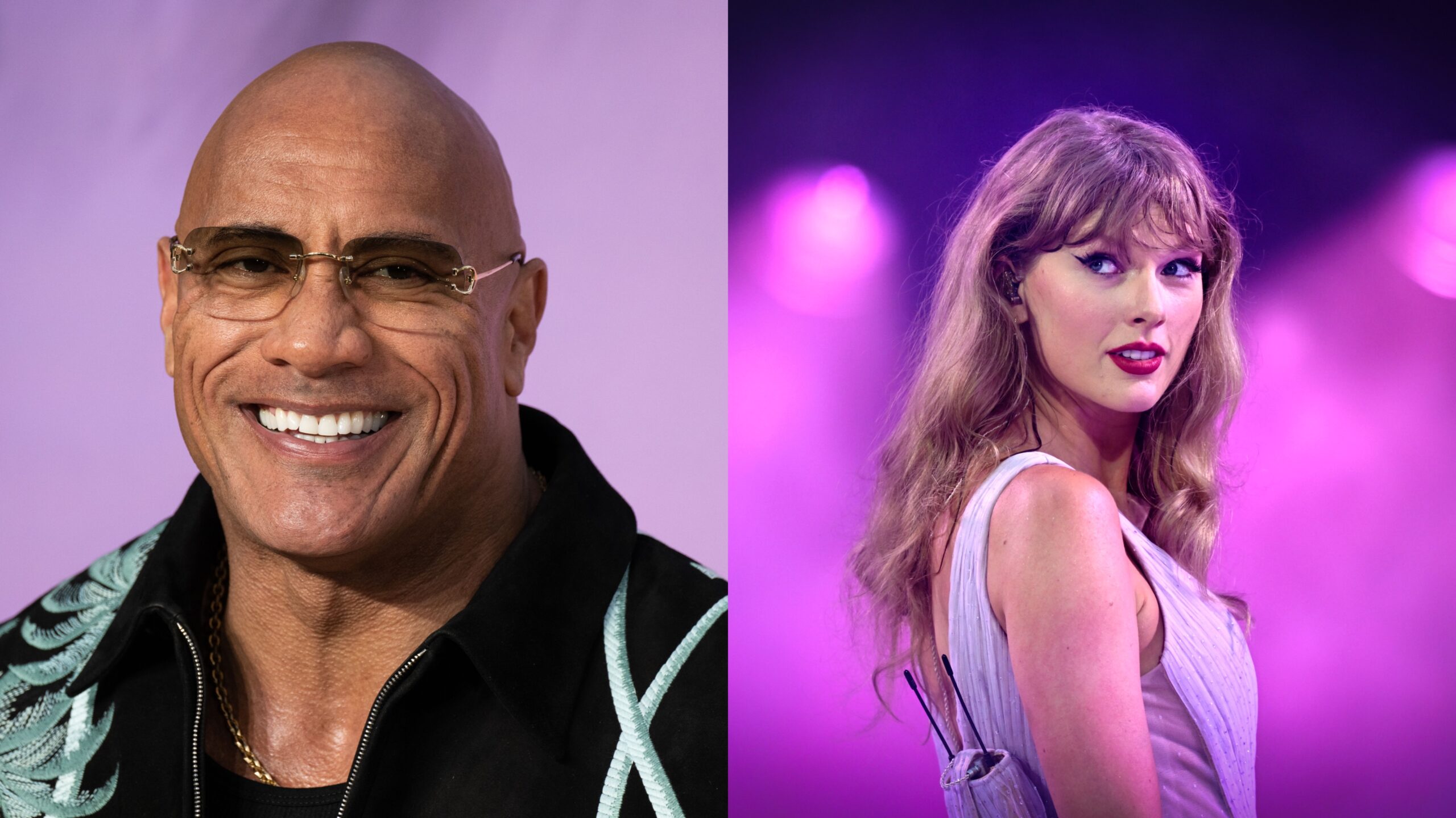 Dwayne Johnson (l.) / Taylor Swift (r.)