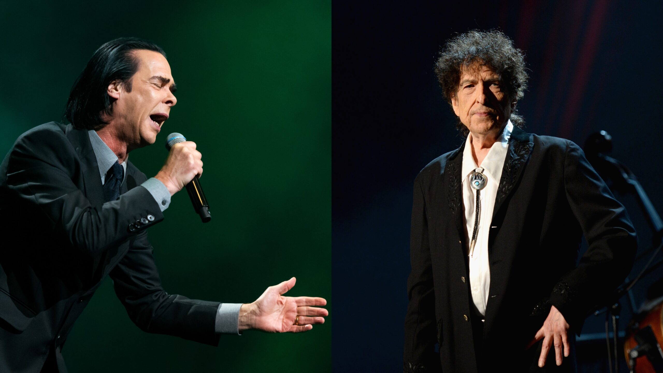 Nick Cave (l.) / Bob Dylan (r.)