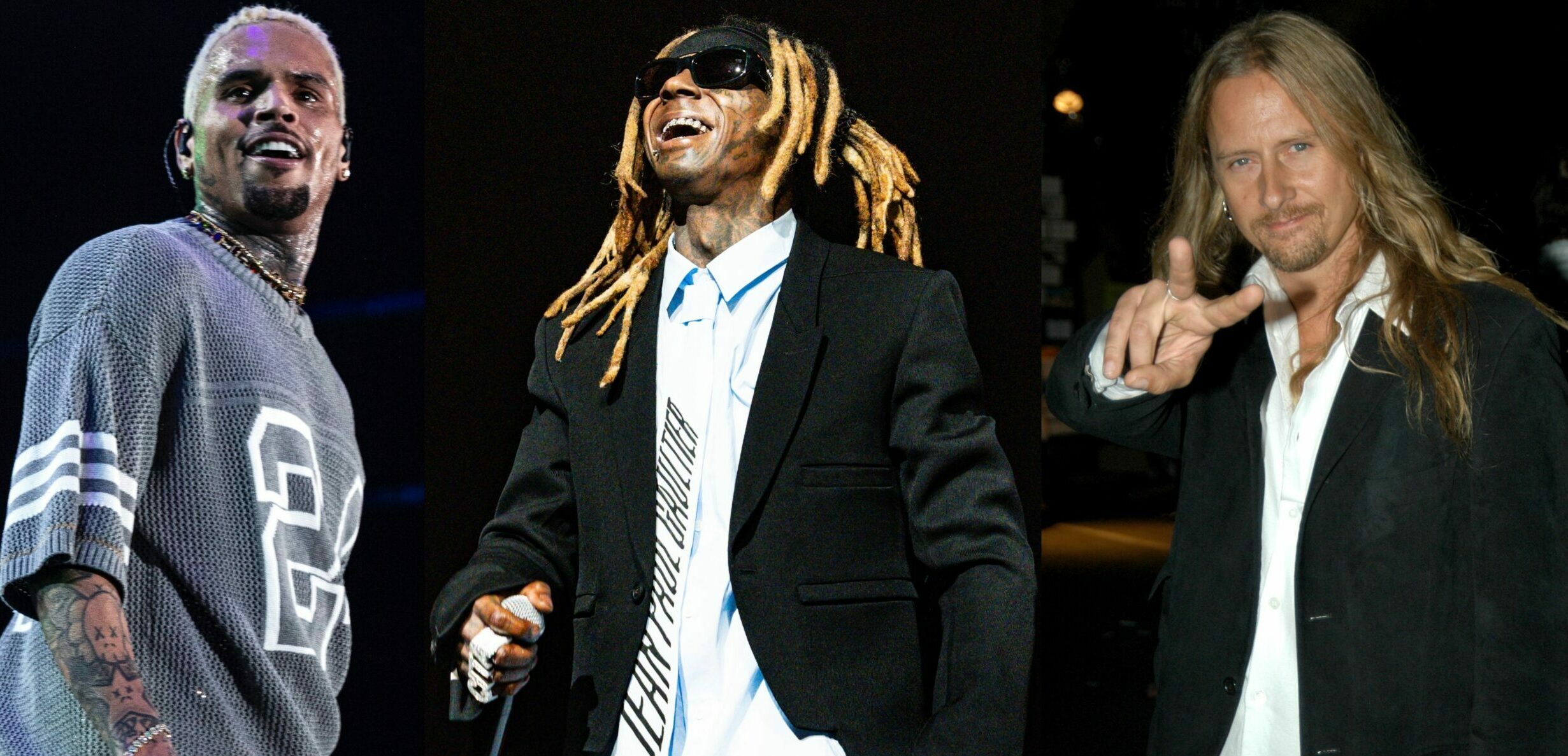 Von links: Chris Brown, Lil Wayne, Jerry Cantrell