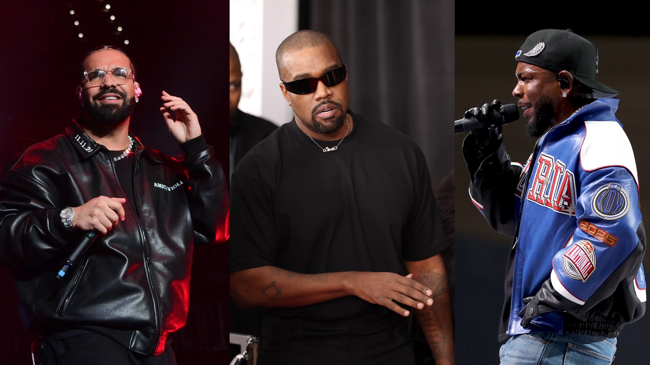 Kendrick Lamar, Kanye West und Drake